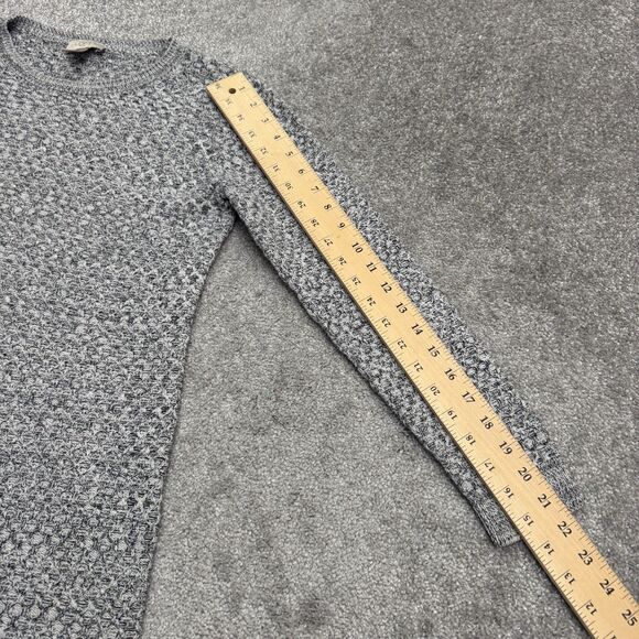 Loft Textured Knitted Pullover Sweater Dress Womens Medium Gray Wool Blend Cozy - Picture 13 of 14